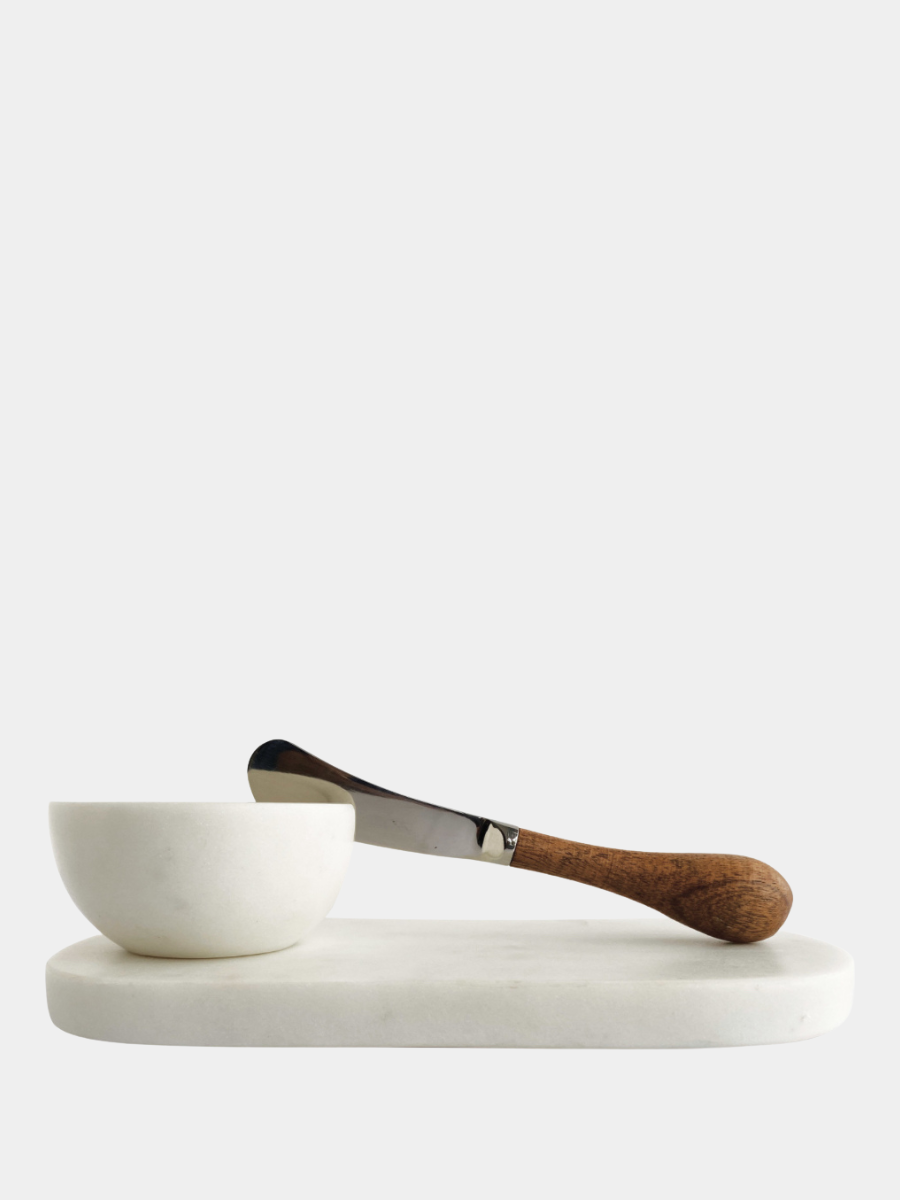 Marble Tray and Canapé Set