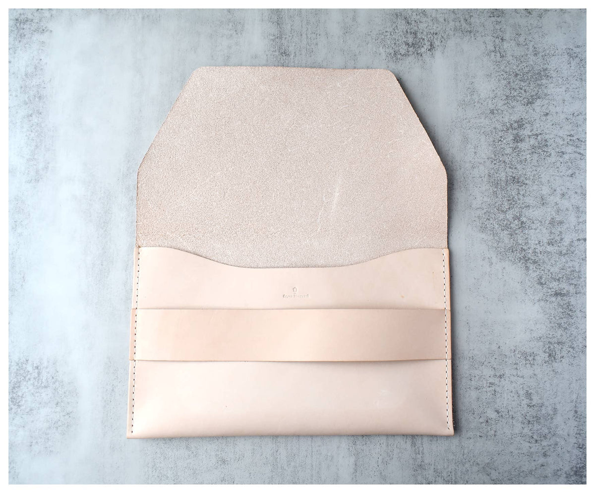 Leather Clutch - Tan
