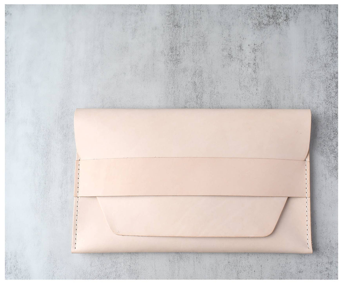 Leather Clutch - Tan