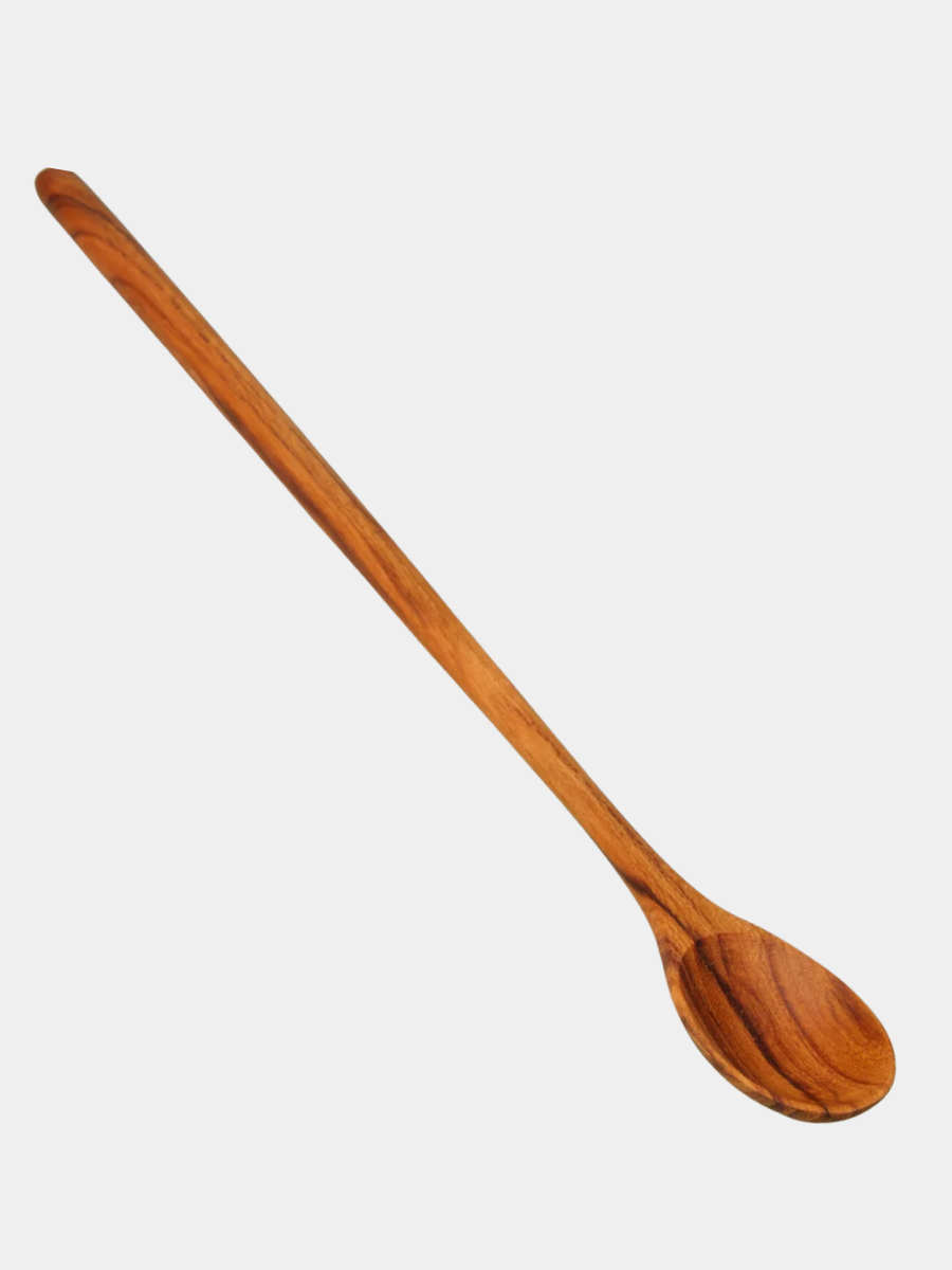 Long Teak Tasting Spoon