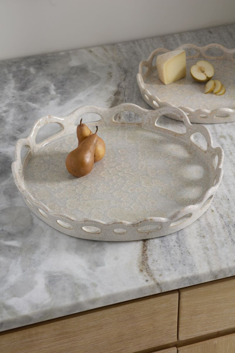 Scalloped Ceramic Tray