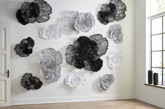 Sculpted Metal Floral Wall Art