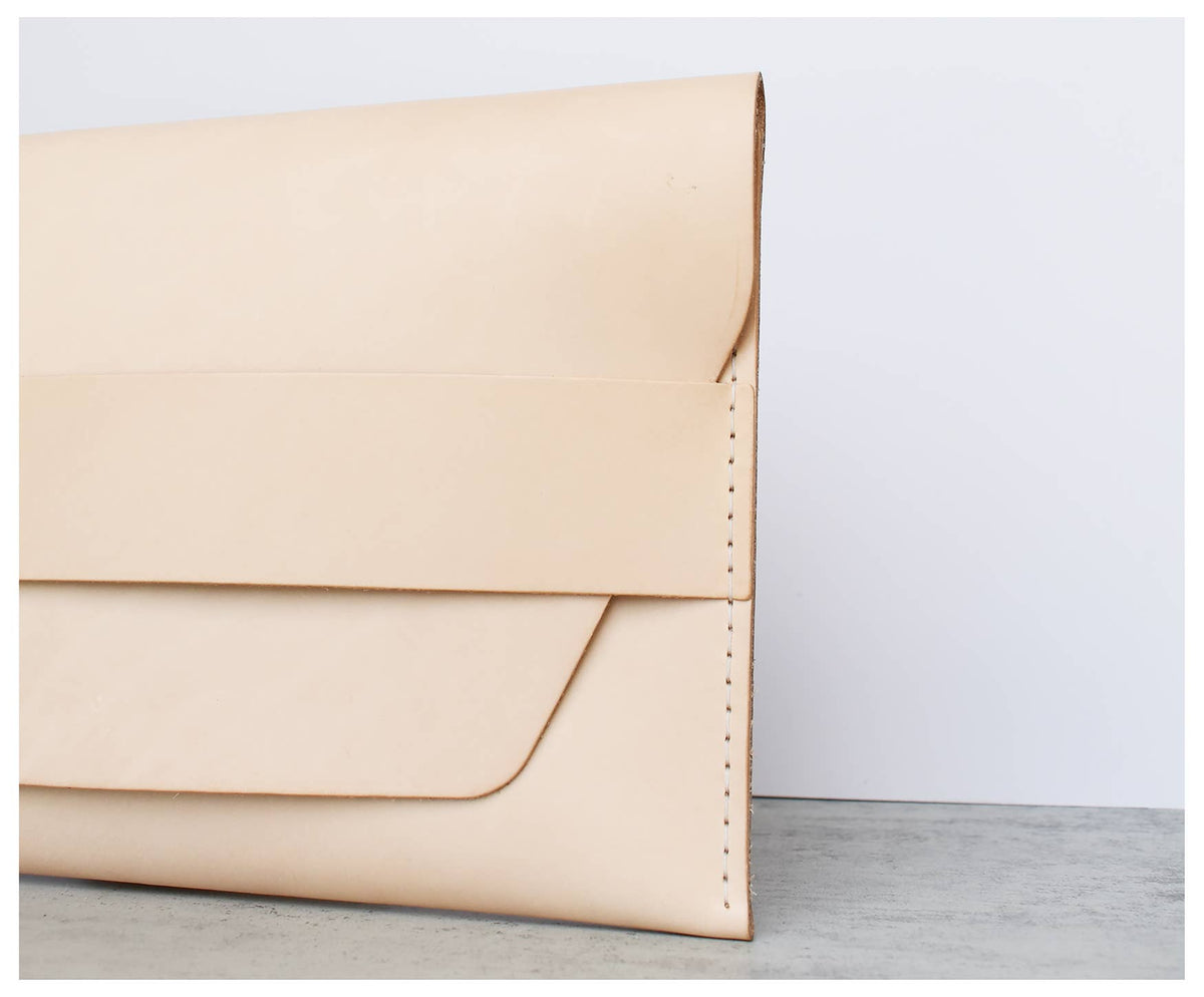Leather Clutch - Tan