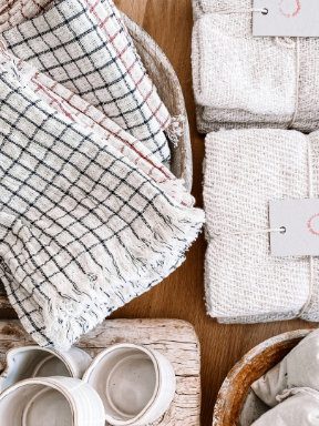 Ecru Dishtowels - Set of 3