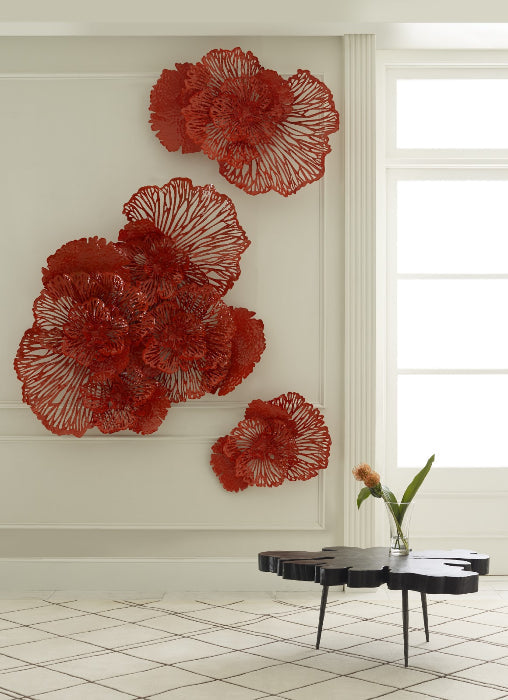 Sculpted Metal Floral Wall Art