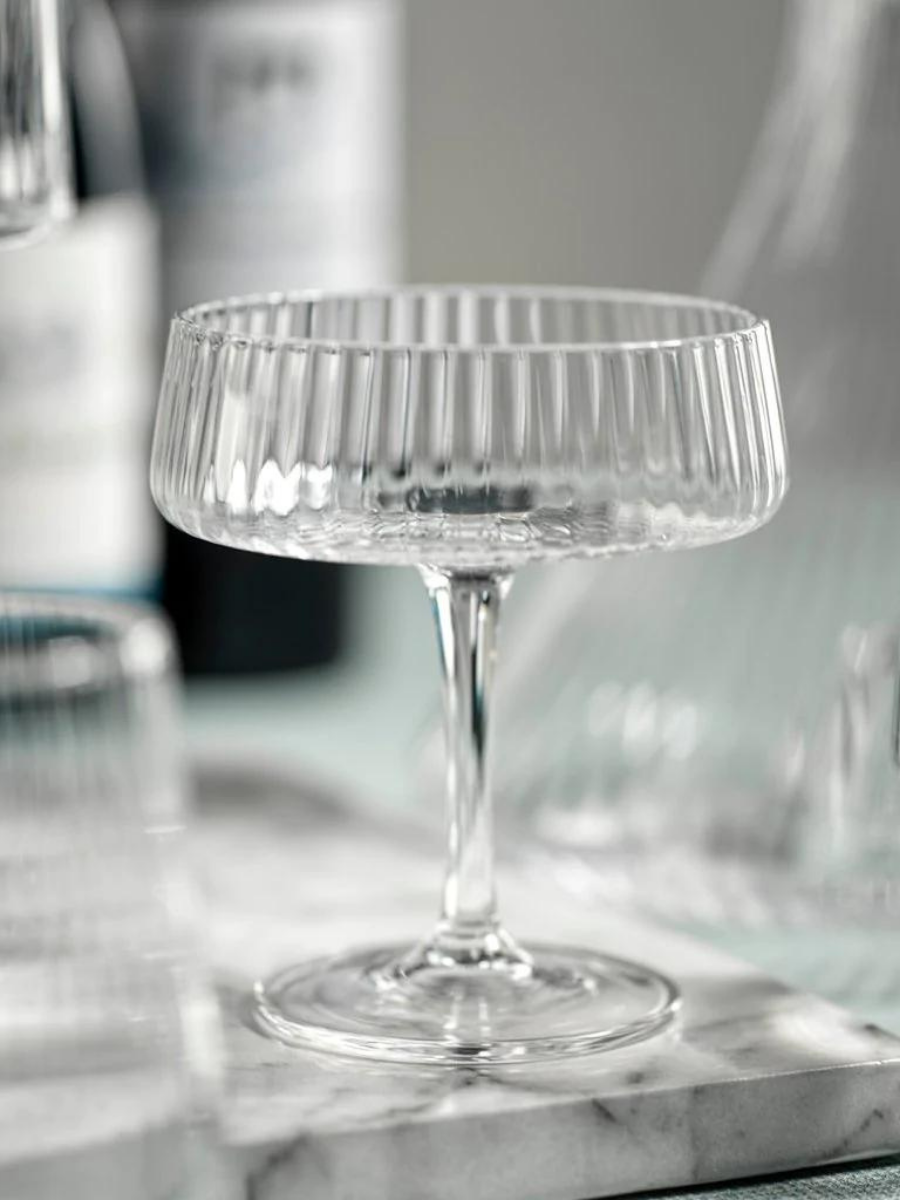 Ribbed Martini Glass
