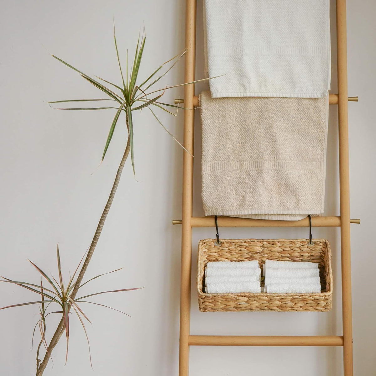 Woven Wall Hanging Baskets for Organizing, Water Hyacinth, 2 Pack