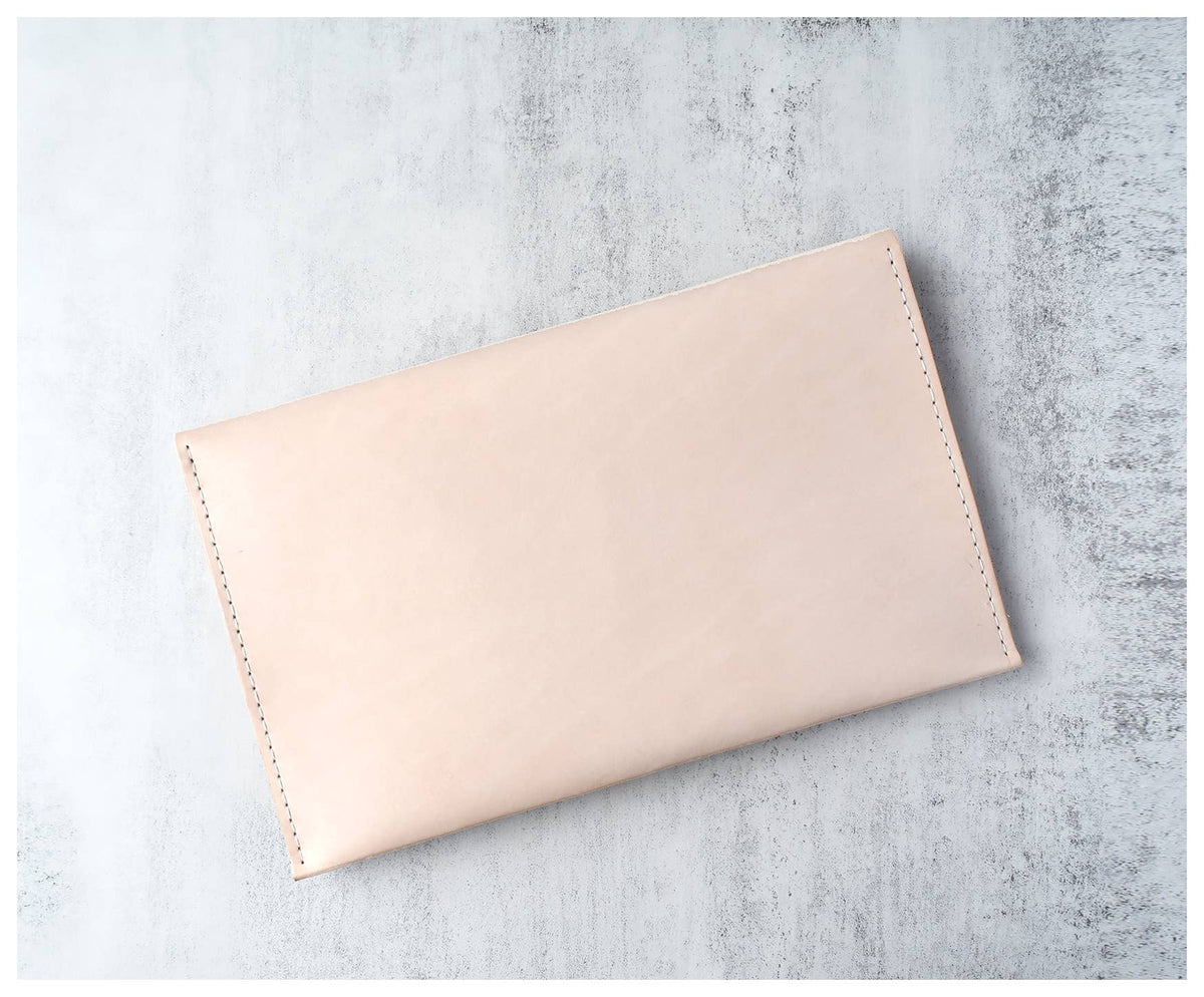 Leather Clutch - Tan