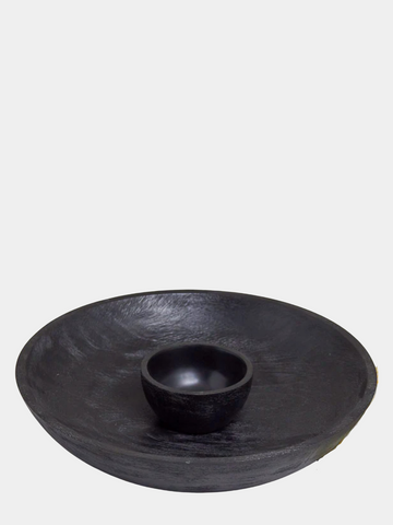 Ebony Chip and Dip Bowl