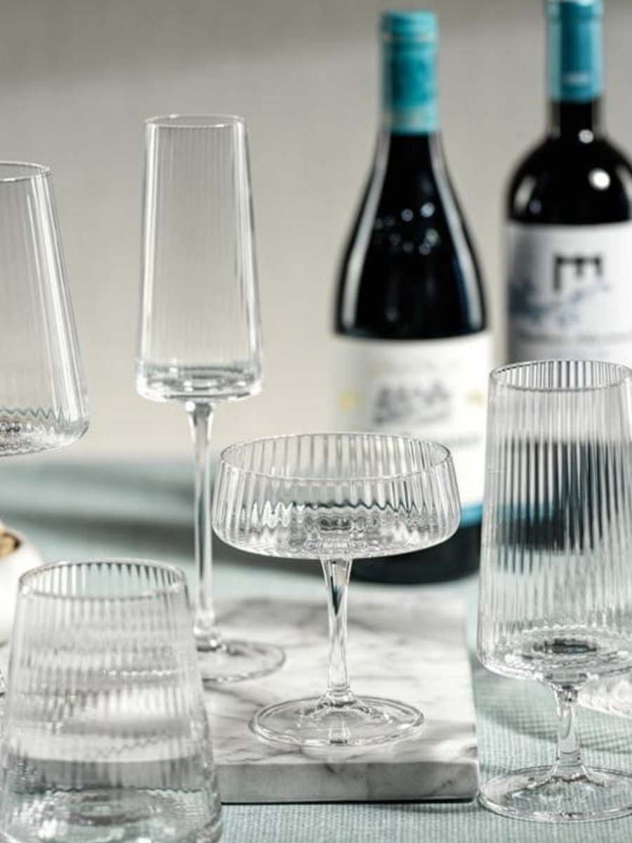 Ribbed Martini Glass