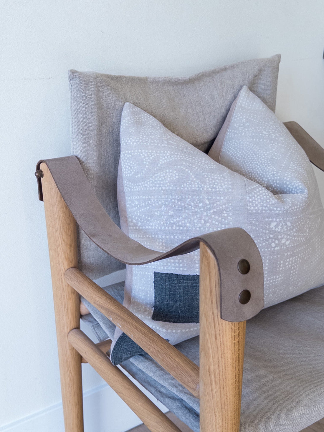 Rising Sun Grey Lumbar Pillow