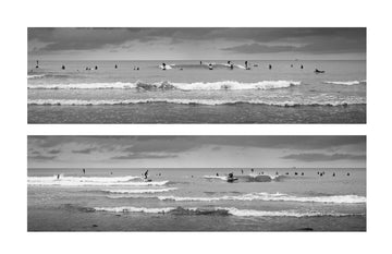Diptych of Ditch Surfers