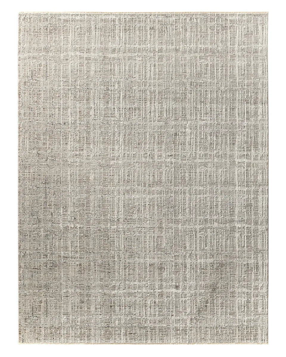 En Blanc Polyester & Viscose Rug