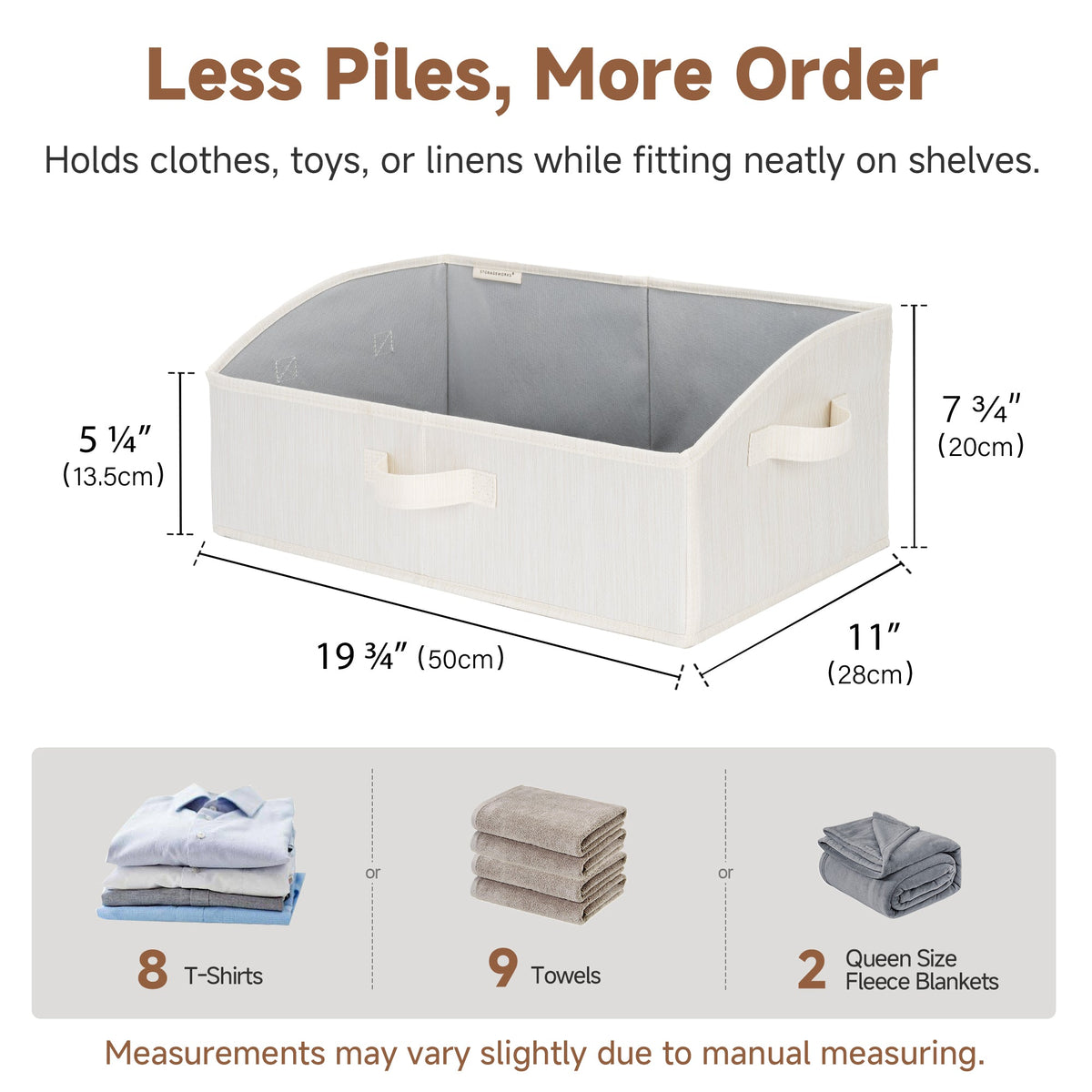 Trapezoid Fabric Storage Bins, Set of 3