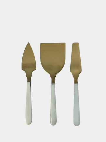 Zuma Resin and Gold Cheese Set