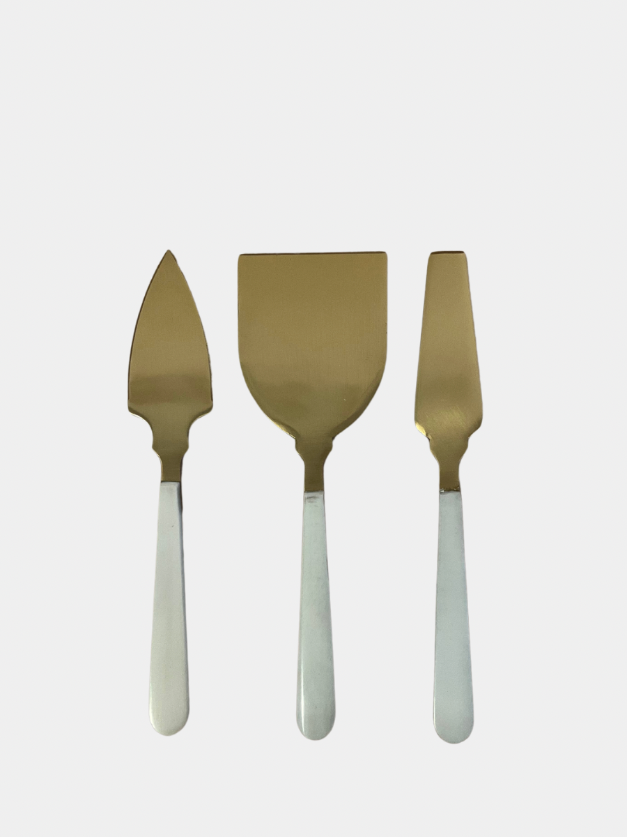 Zuma Resin and Gold Cheese Set
