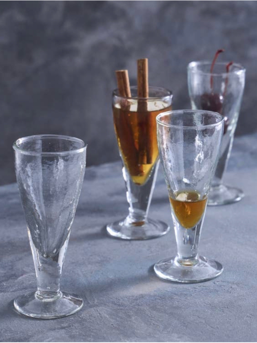 Handcrafted Pebbled Apertif Glass