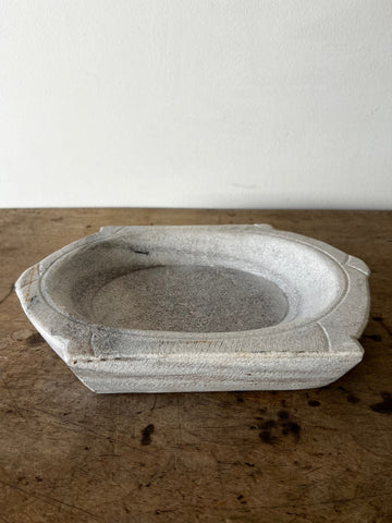 Oversized Marble Rectangular Carved Plate