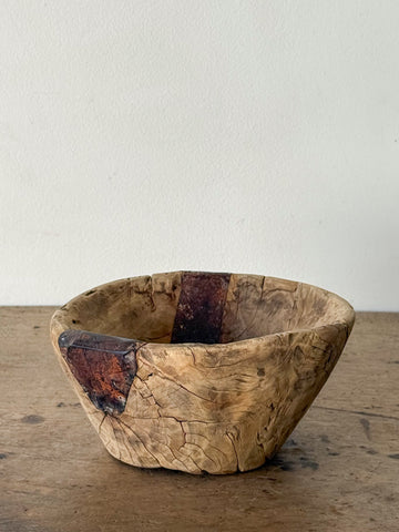 Wood Bowl with Metal Patching 2