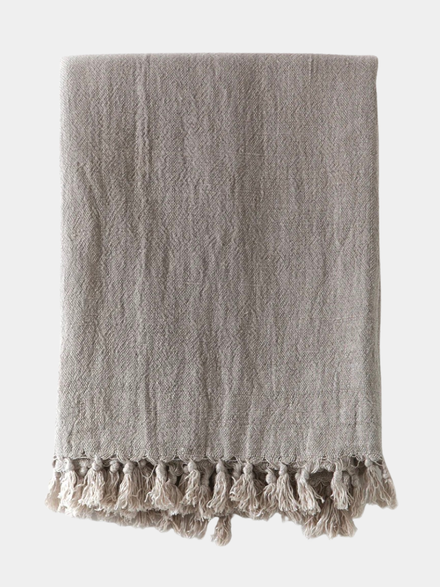 Montauk Linen Throw - Natural