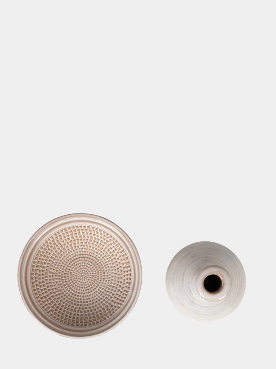 Round Stoneware Mortar & Pestle