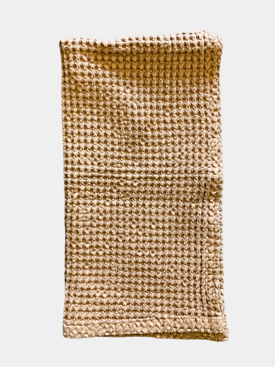 Organic Waffle Tea Towel - Light Rust