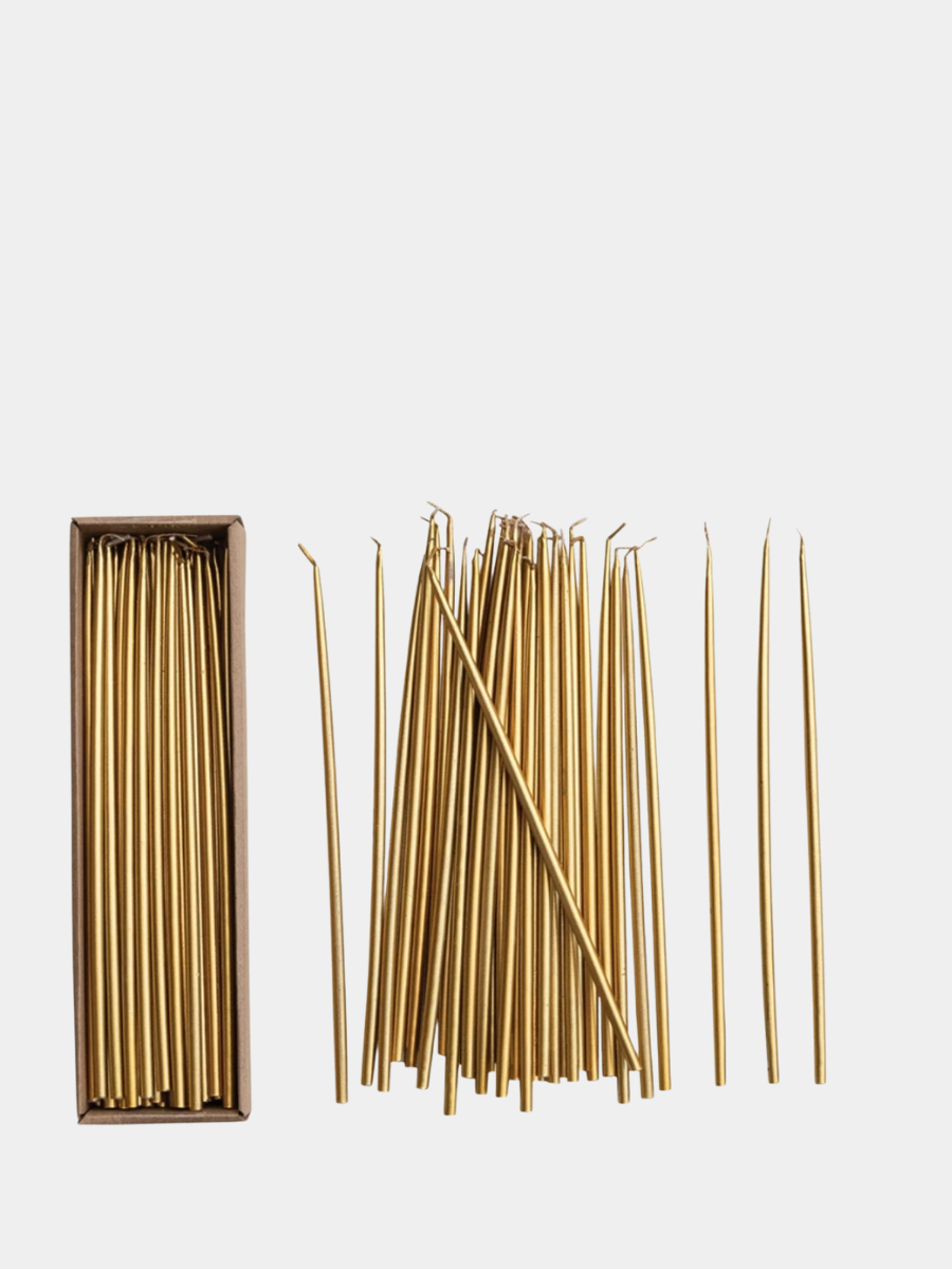 Gold Thin Taper (set of 36)
