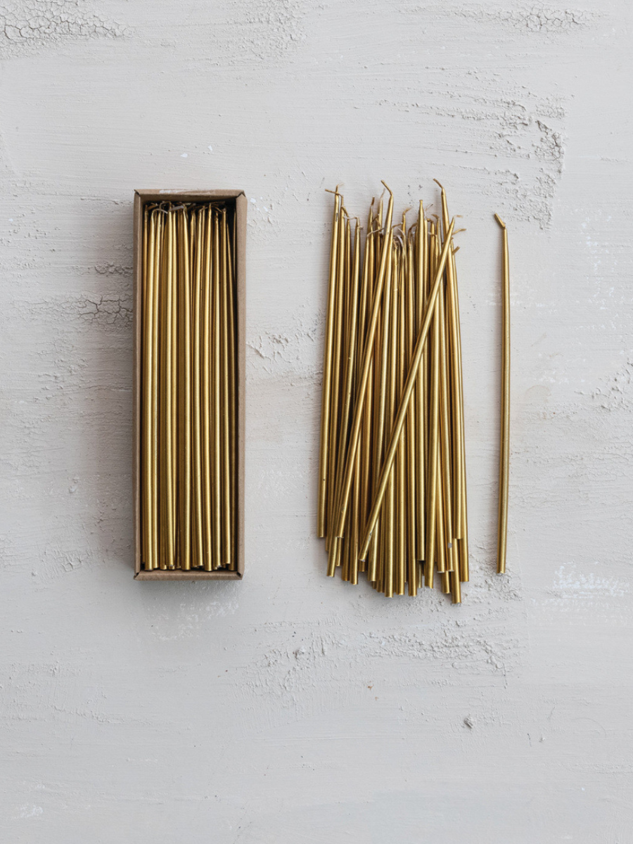 Gold Thin Taper (set of 36)