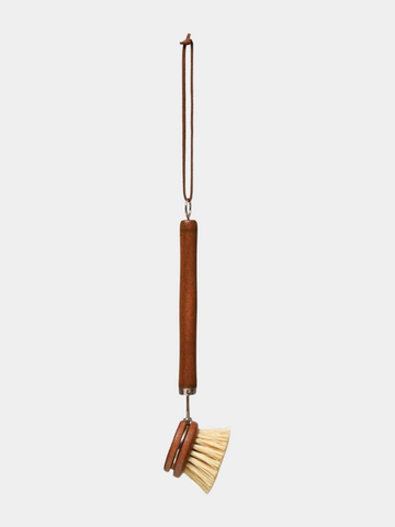 Beech Wood Brush w/ Leather Tie