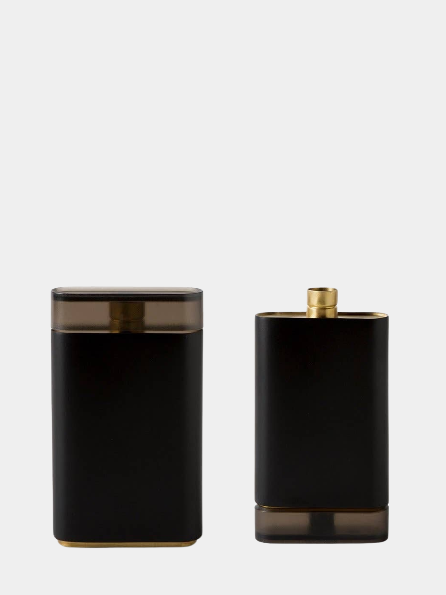 Black and Brass Flask