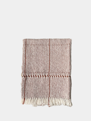 Timal Cotton Napkin, Natural/Terracota