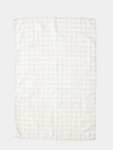 Dune Grid Linen Tea Towel