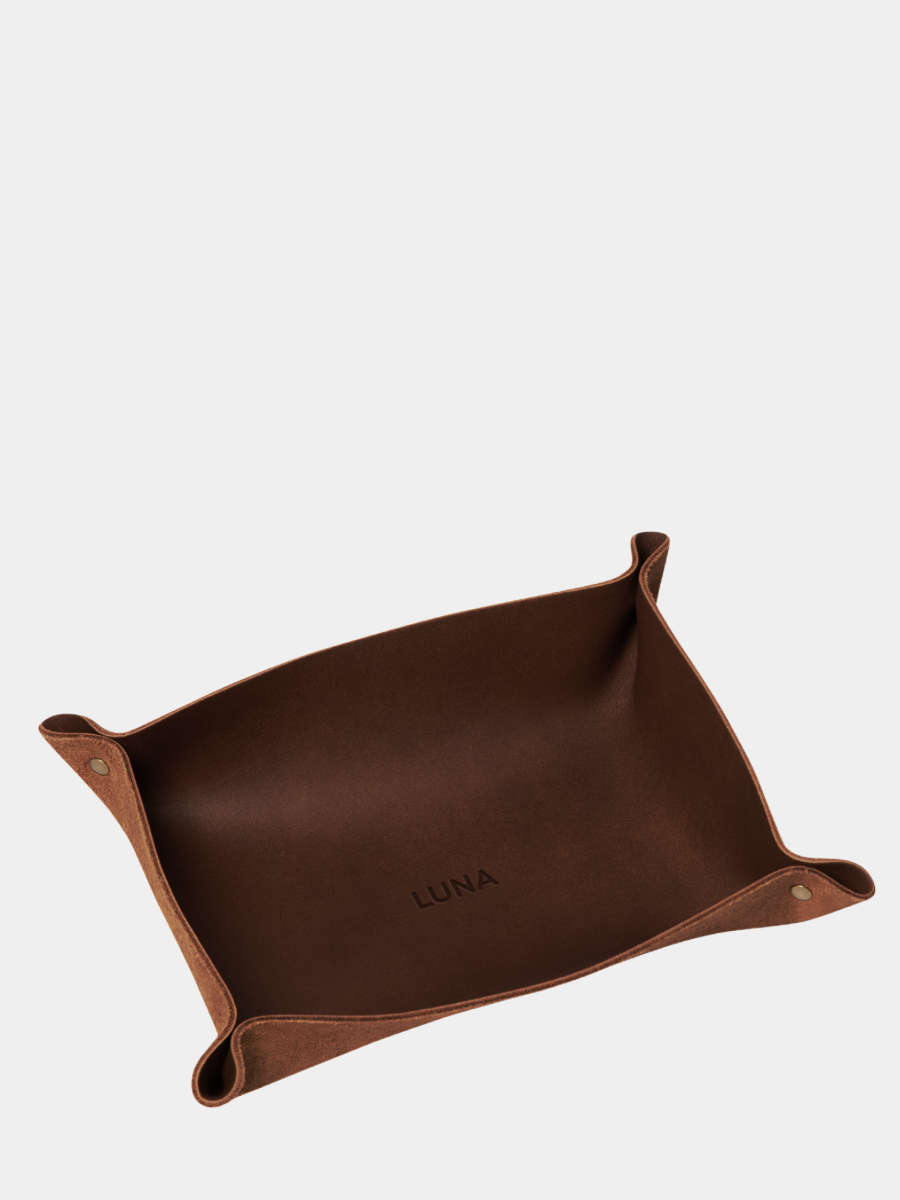 Leather Rivet Valet Tray | Full Grain -