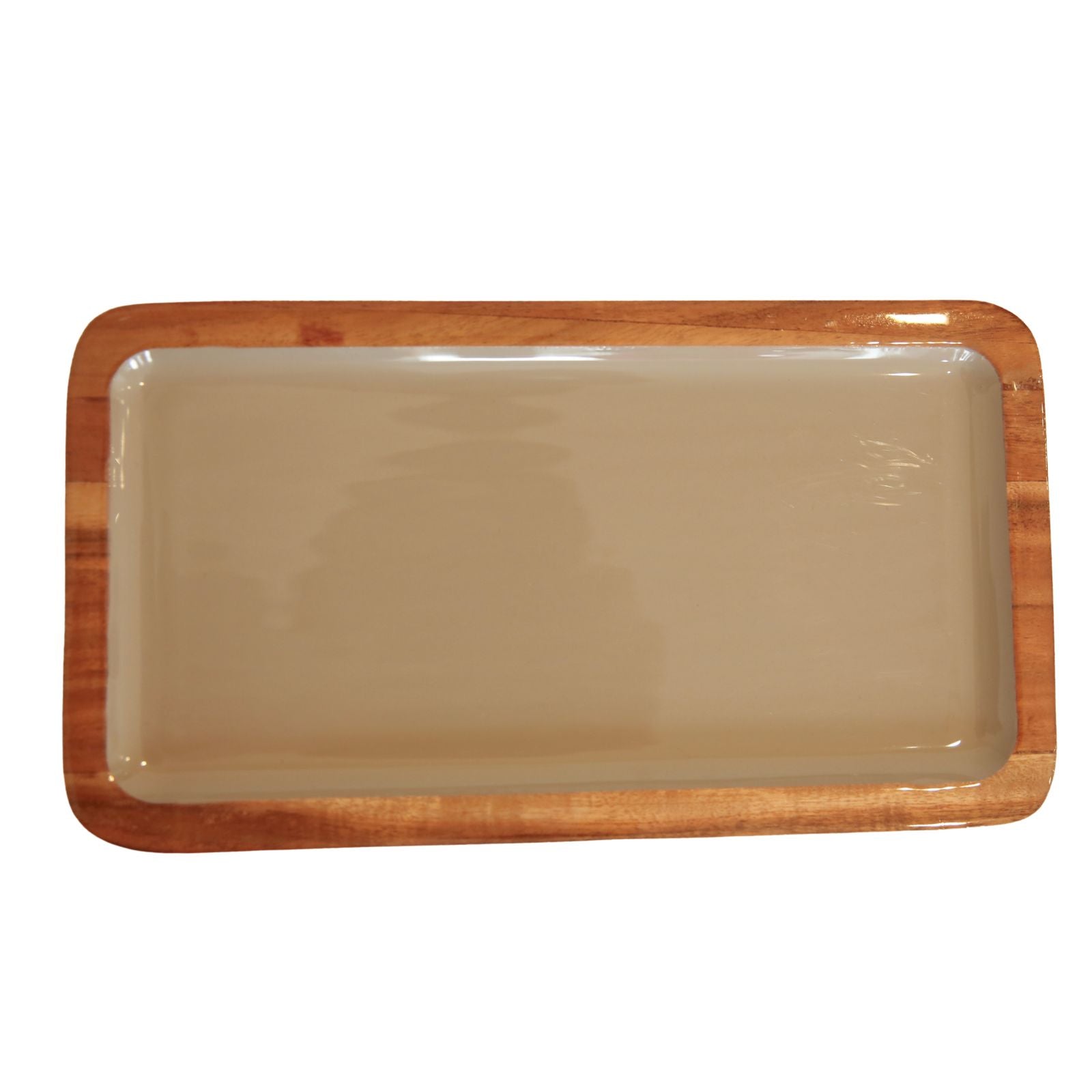 Indy Home Mango Wood & Enamel Small Tray