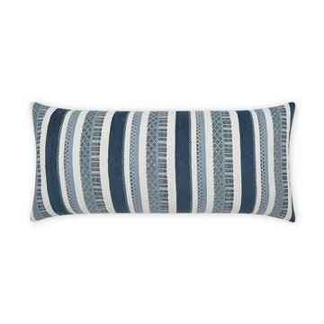 Parallel Blue Outdoor Pillow