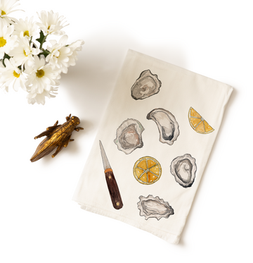 Oysters Tea Towel