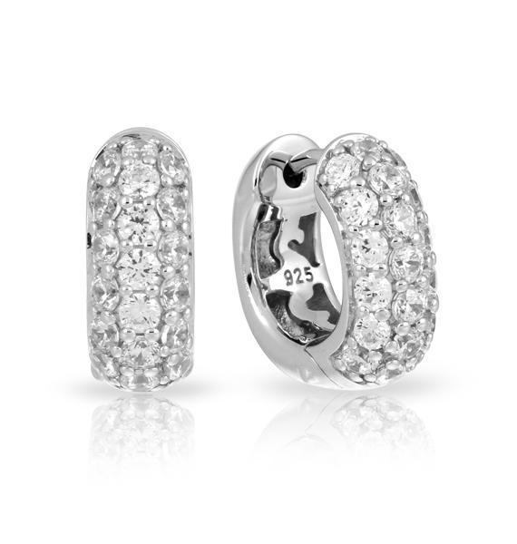 Pav¨¦ Square Earrings