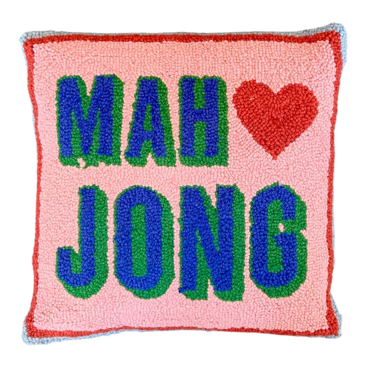 Mah Jong Hooked Pillow
