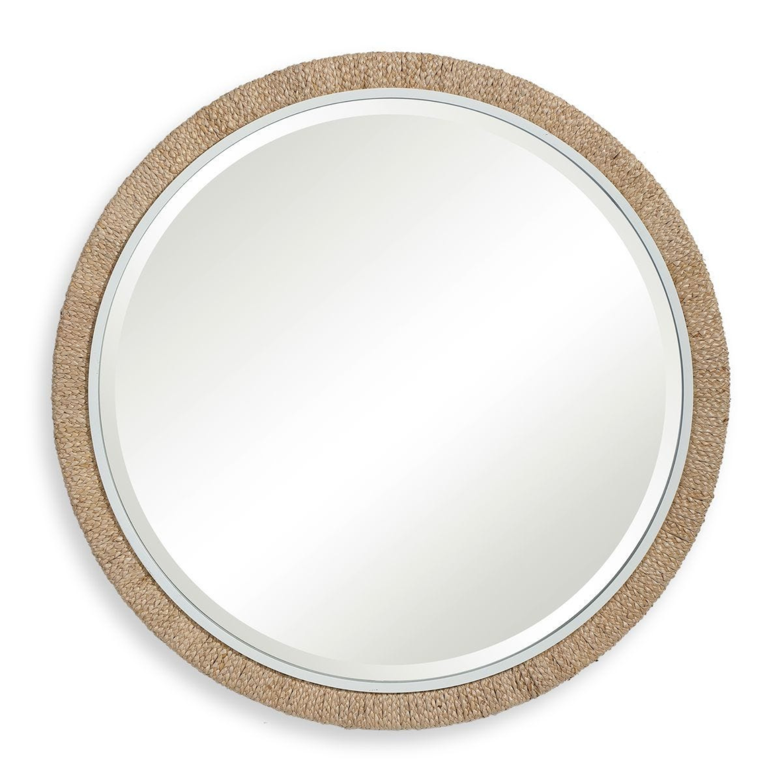 Braided Banana Leaf Round Mirror