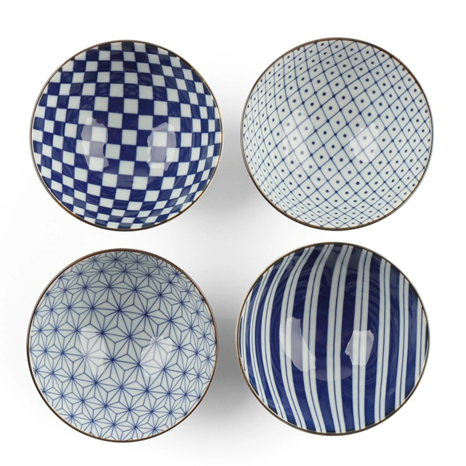 Blue & White Rice Bowl Set