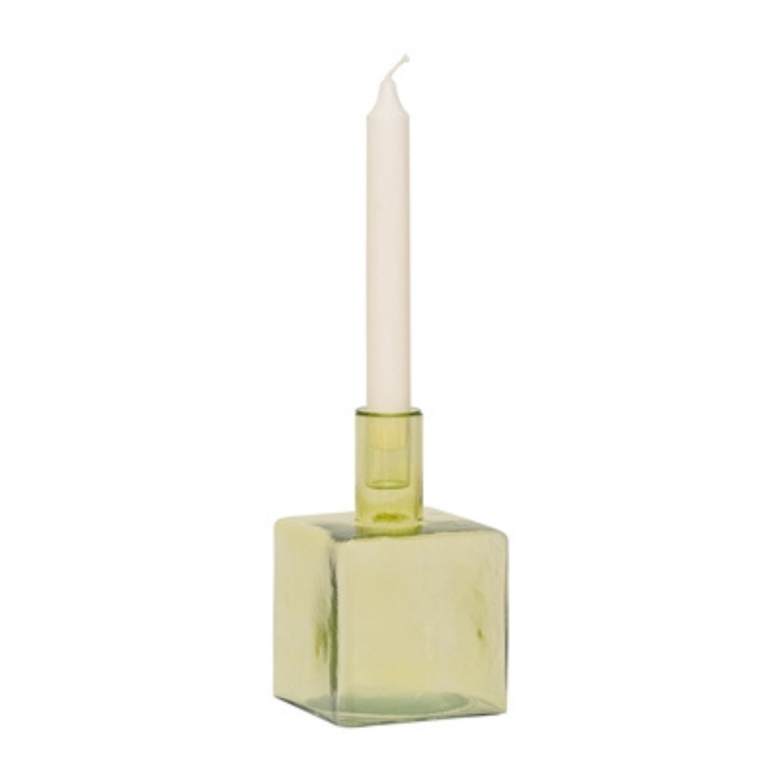 Cubico Recycled Glass Candle Holder