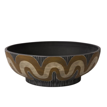 Hand Painted Abstract Ceramic Bowl