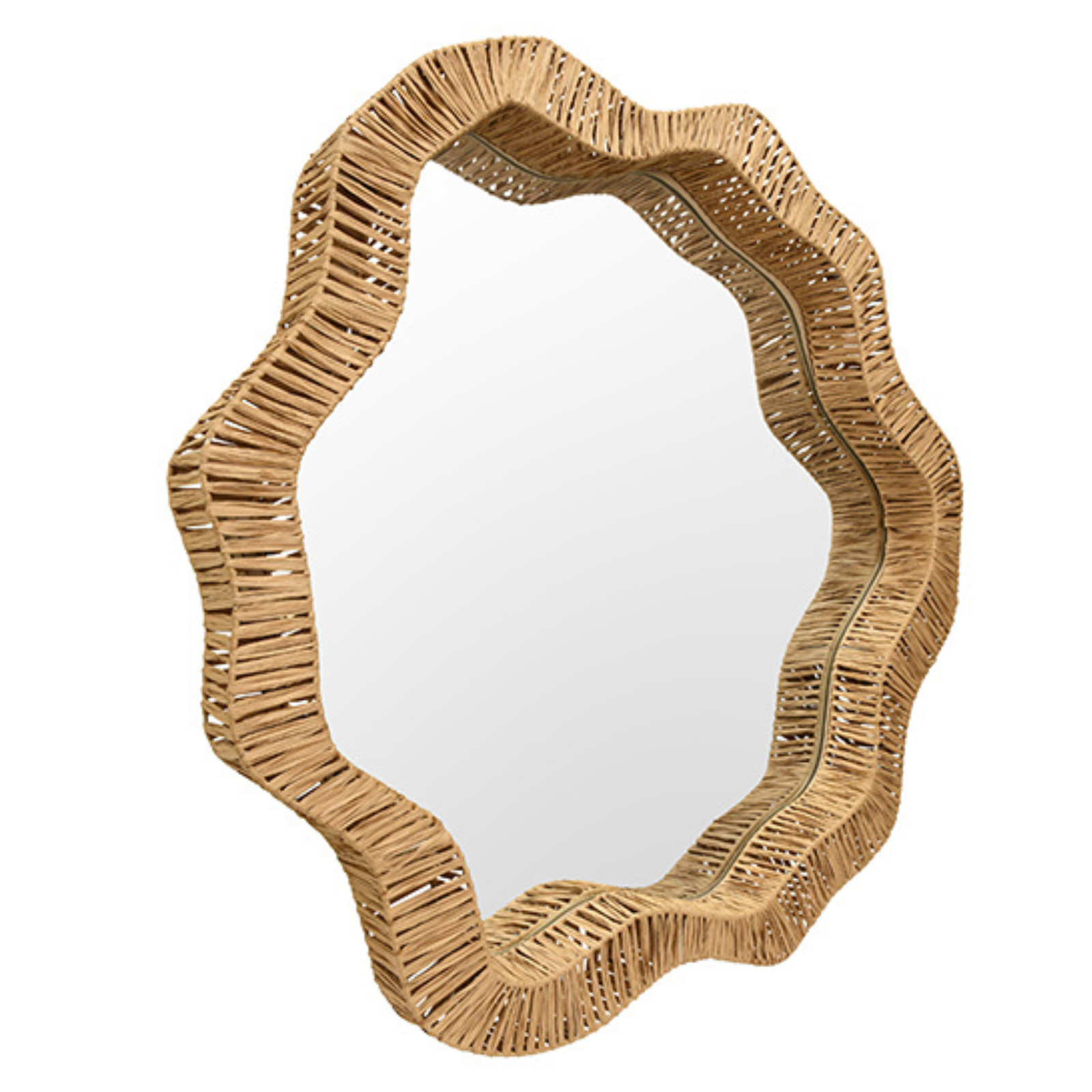 Rattan in Motion Mirror