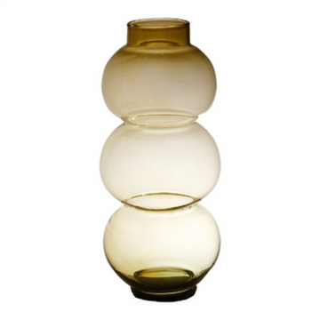 Round Trio Recycled Glass Vase