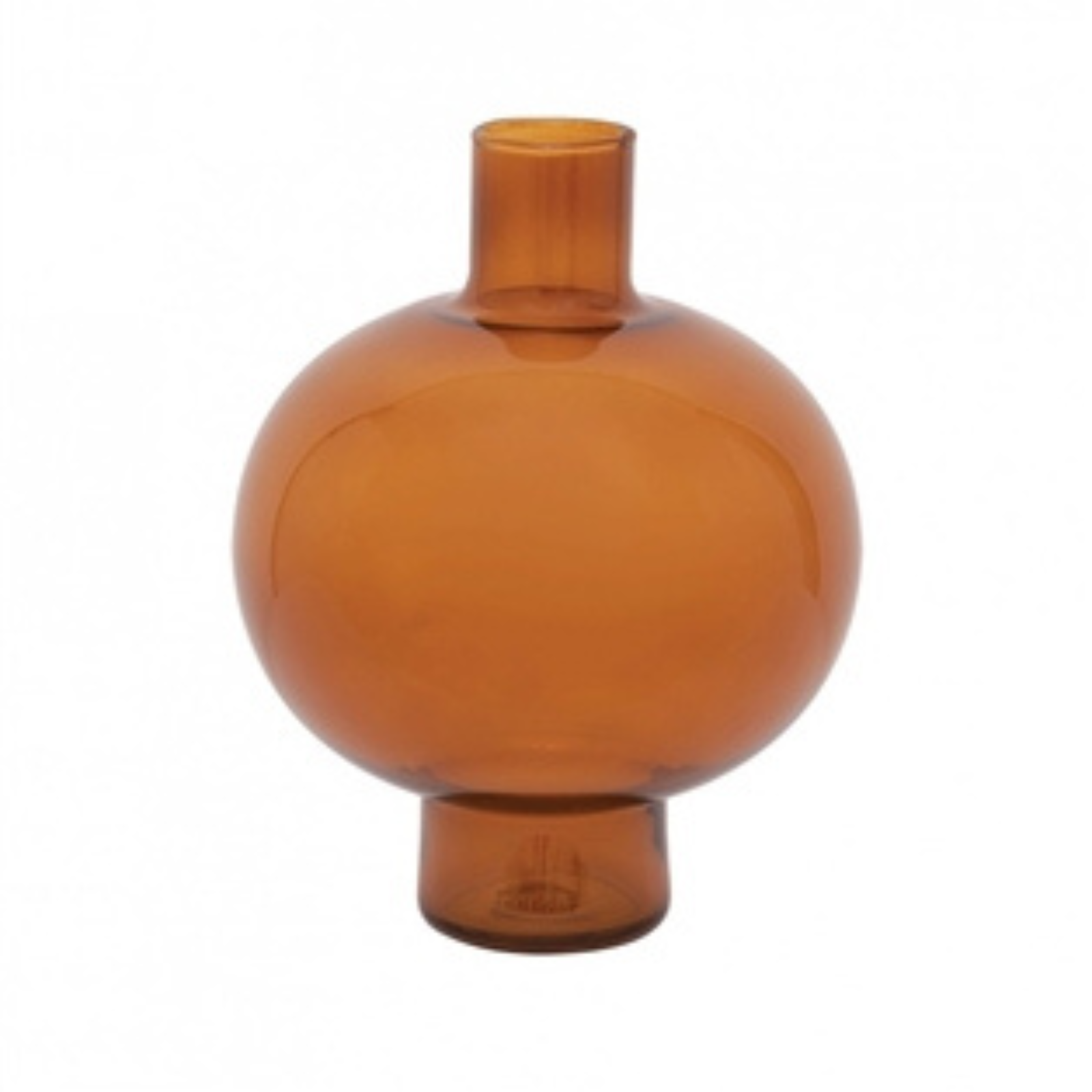 Round Recycled Glass Vase