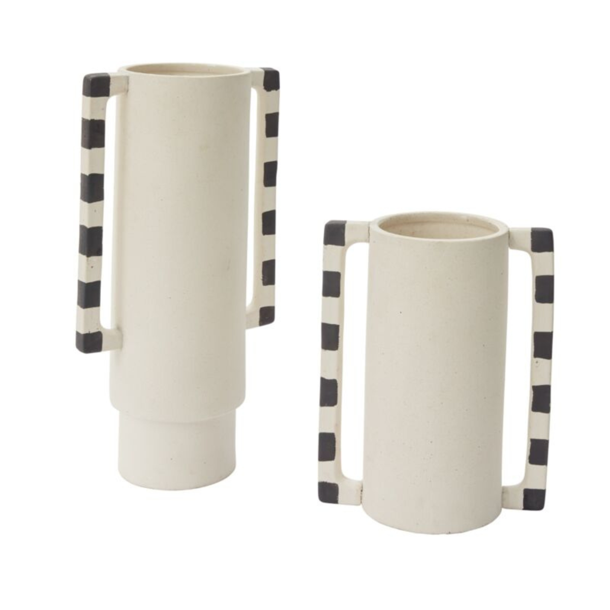 Stoneware Footed Cylinder Vases