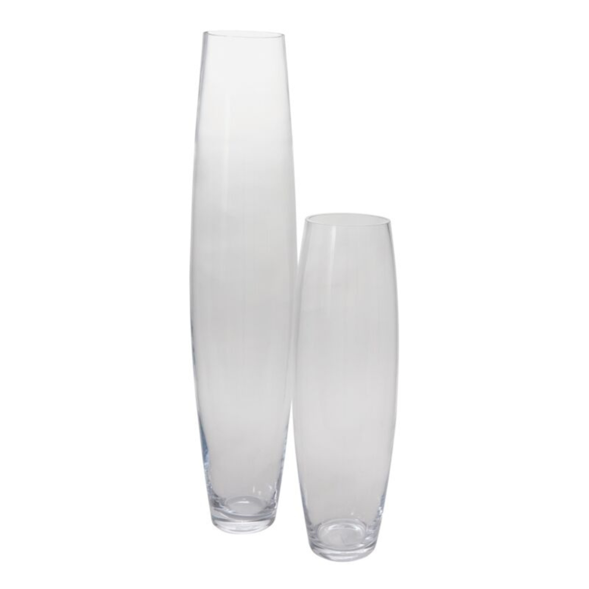 Tall Mouth Blown Glass Vases