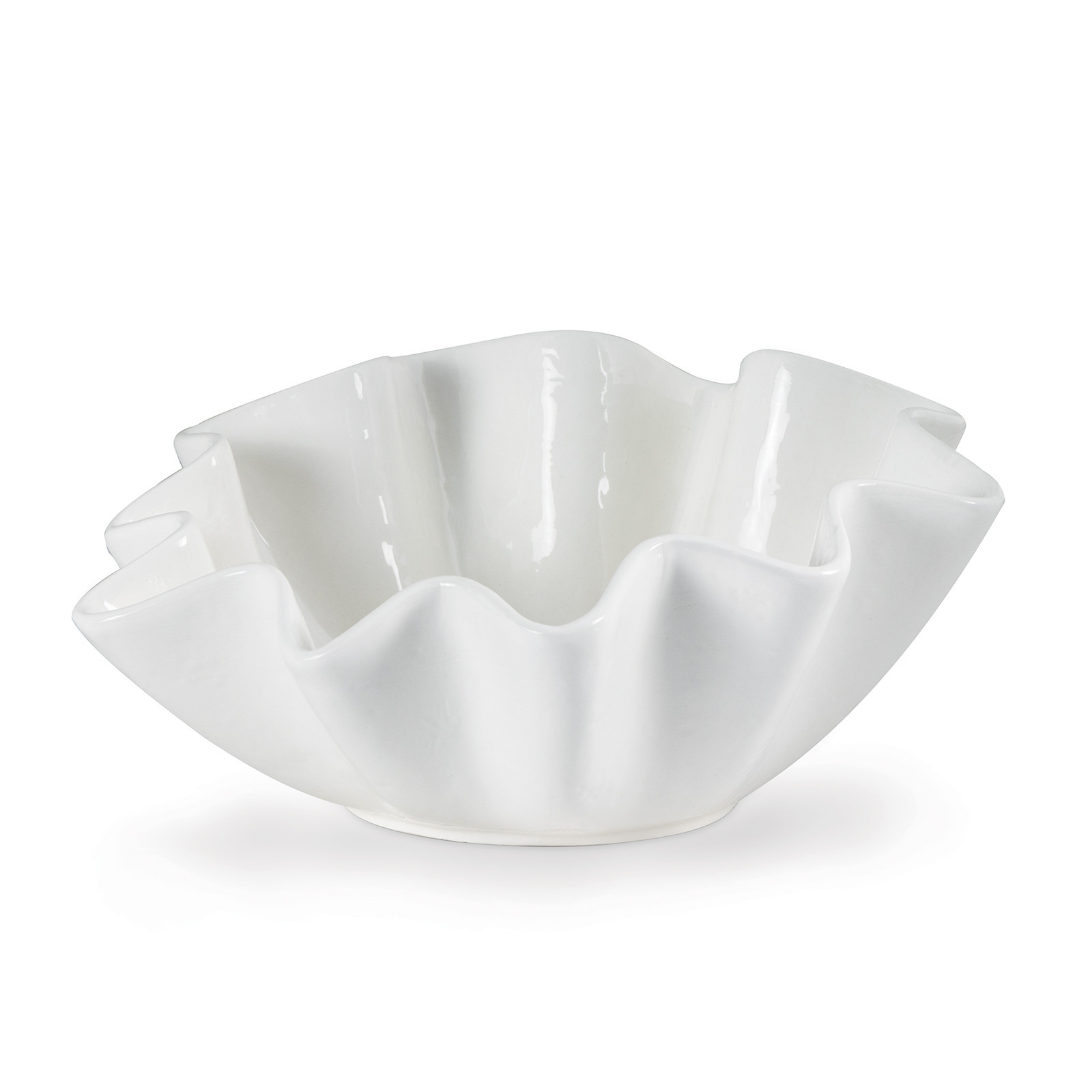 Large Ruffle Ceramic Bowl