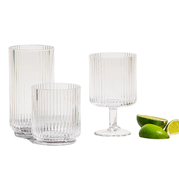 Ribbed Plastic Drink Ware