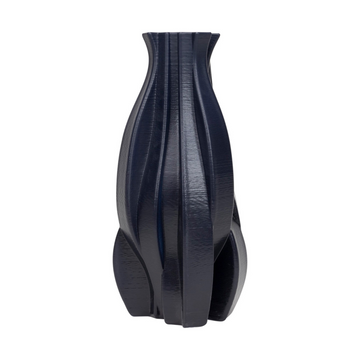 Wavy Ribbed Porcelain Vase